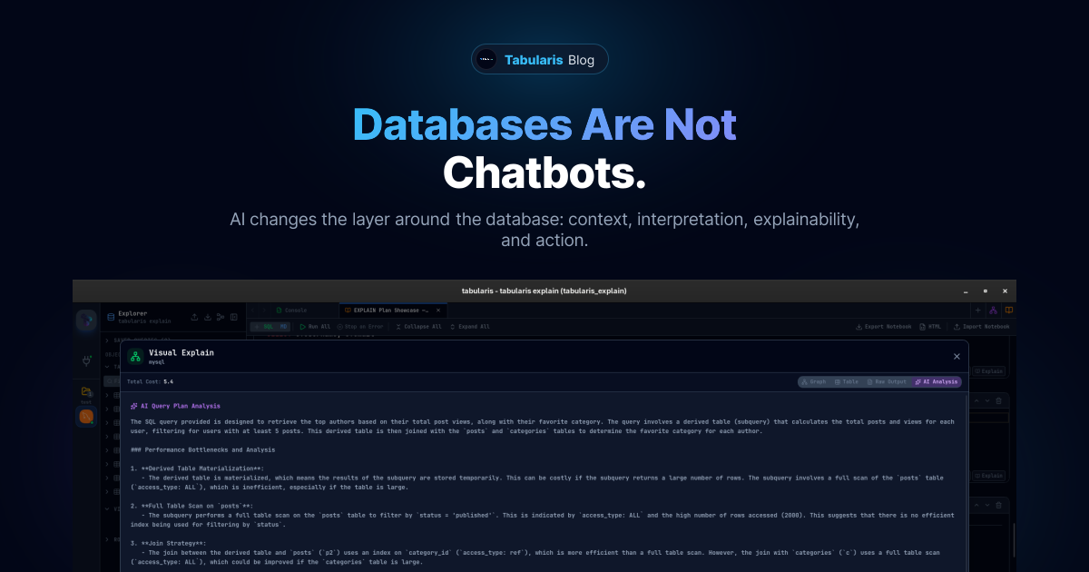 Databases Are Not Becoming Chatbots