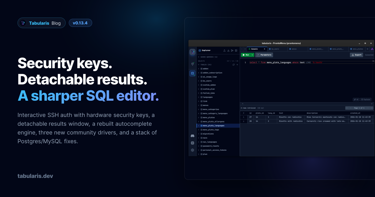 v0.13.4: Unlock Everything — Hardware Keys, Free-Floating Results, and a Sharper Editor