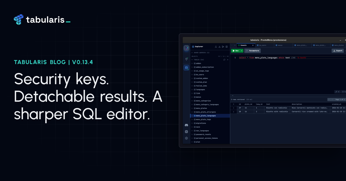 v0.13.4: Unlock Everything — Hardware Keys, Free-Floating Results, and a Sharper Editor