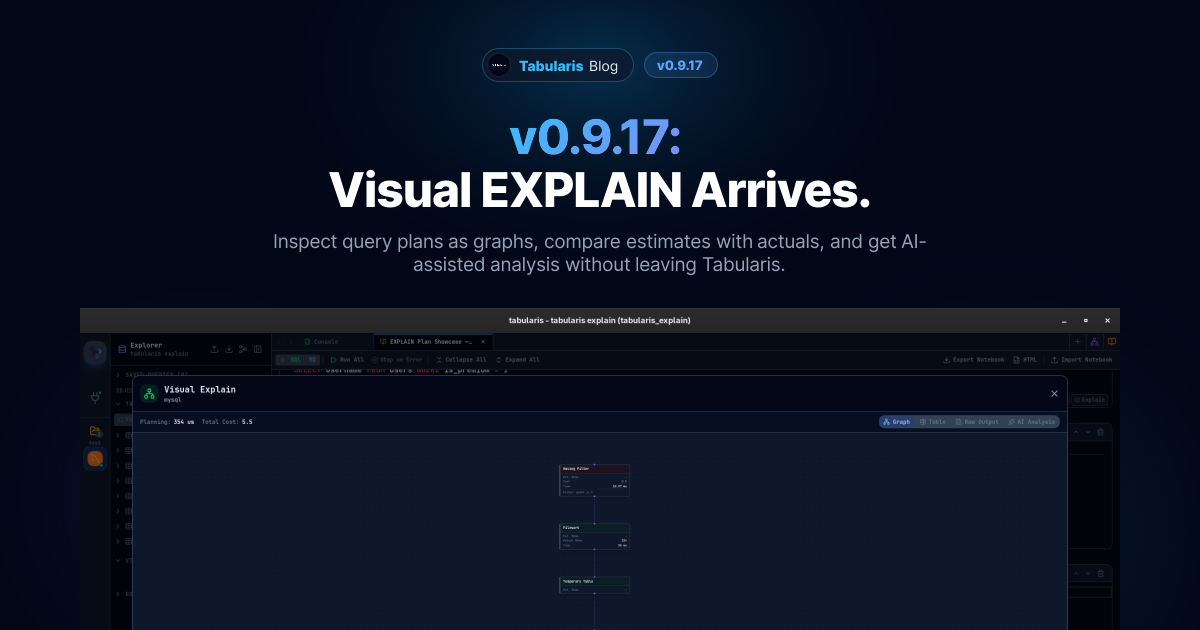 v0.9.17: Visual EXPLAIN Arrives