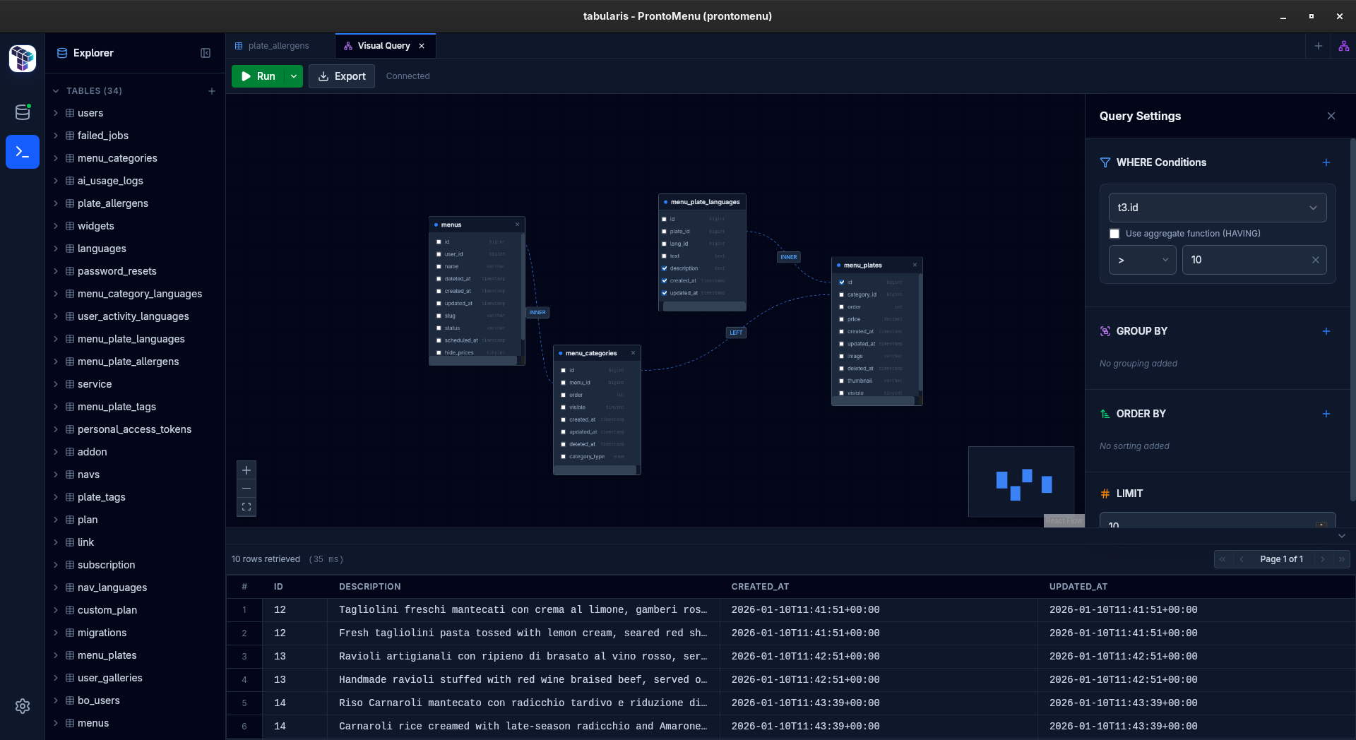 Visual Query Builder