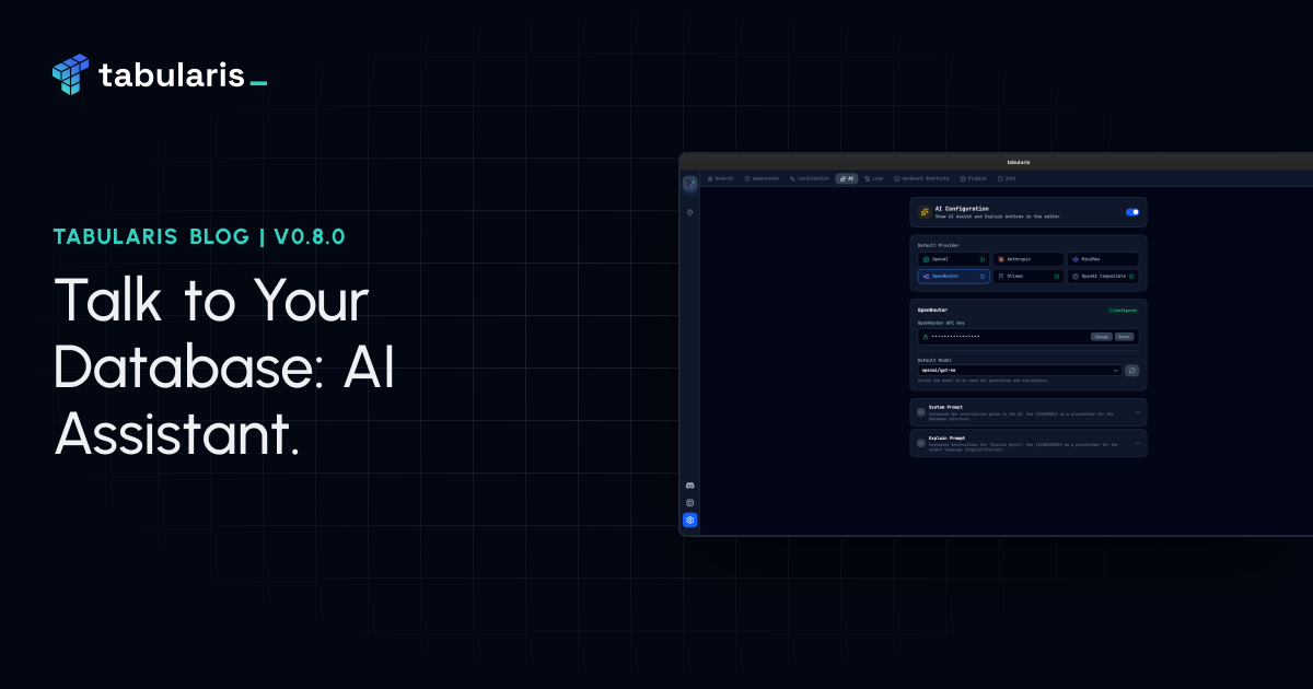 Talk to Your Database: AI Assistant Lands in v0.8.0