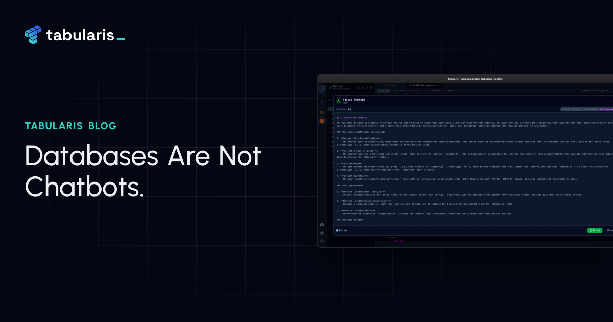 Databases Are Not Becoming Chatbots
