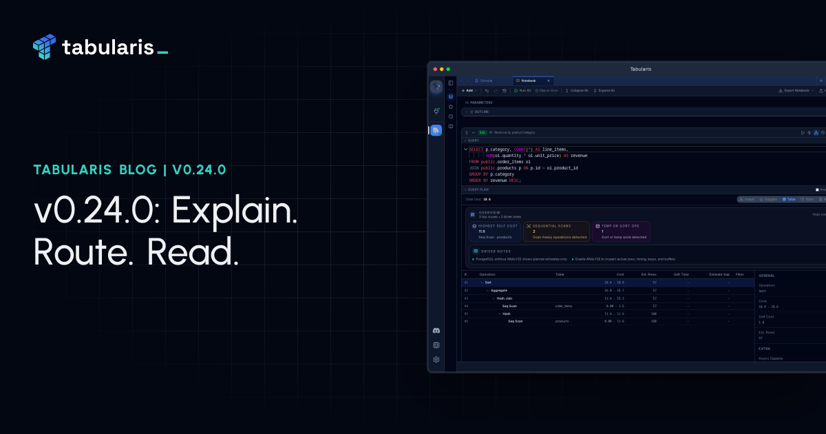 v0.24.0: Query Plans Inside Notebooks, HTTP/SOCKS5 Proxies, and a Font for Your Results