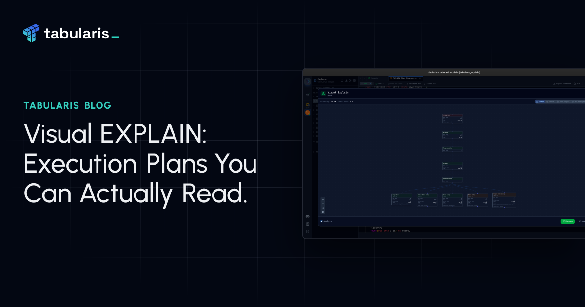 Visual EXPLAIN: Execution Plans You Can Actually Read