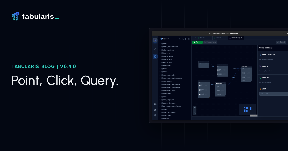 Point, Click, Query: The Visual Query Builder